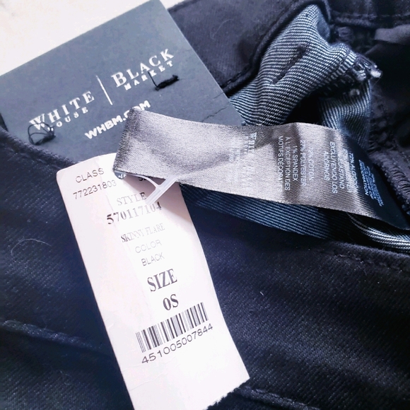 White House Black Market Skinny Flare Jeans Sz 0S - Picture 7 of 9